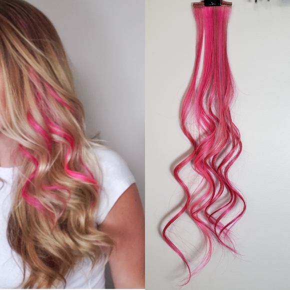 Euronext Pink Tape-In Human Hair Extensions - Picture 3 of 14